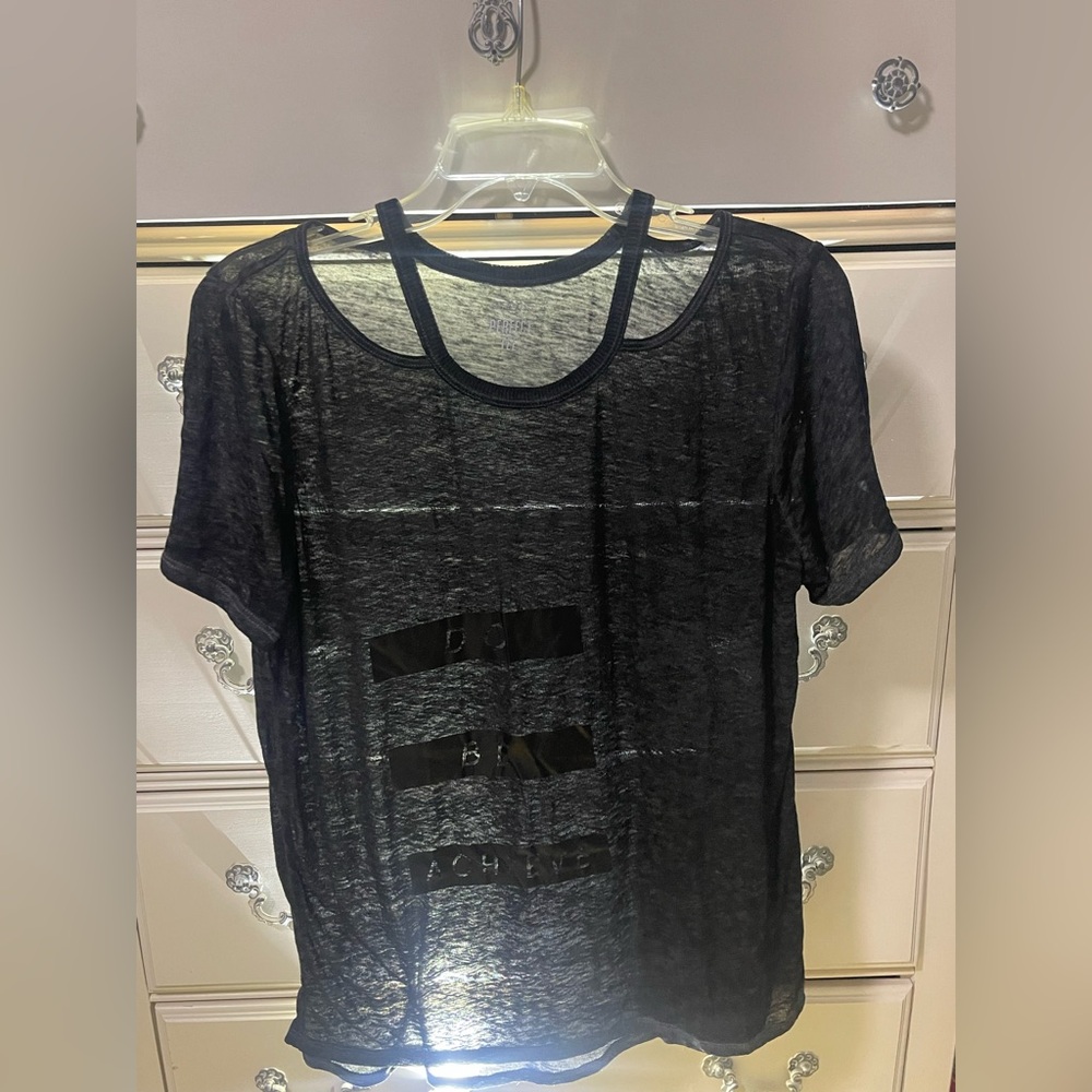 SO Perfect Tee Black Sheer Short Sleeve T-Shirt